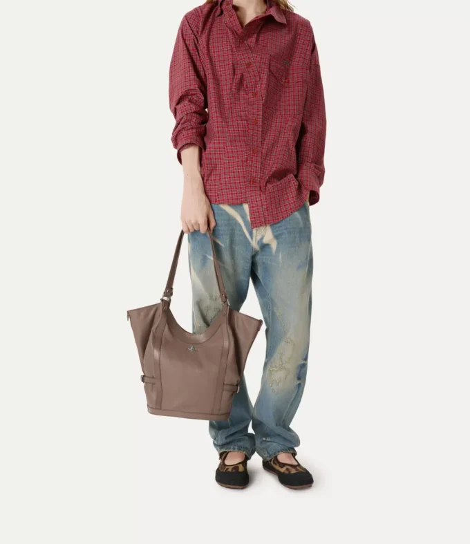 Bolso de hombro grande Olive