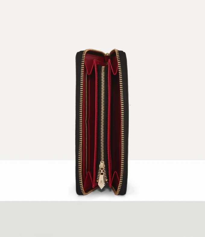 Cartera larga con cremallera