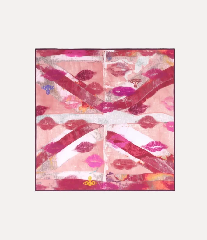 Pañuelo cuadrado Union Jack Kiss