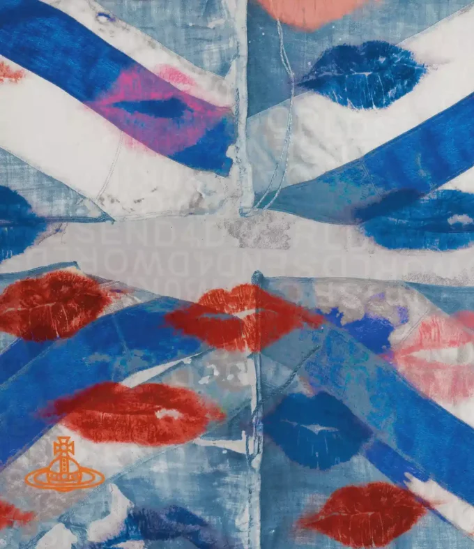 Pañuelo cuadrado Union Jack Kiss