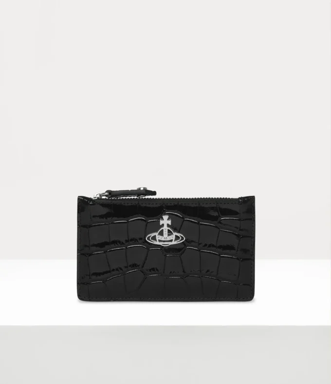 Tarjetero largo y delgado