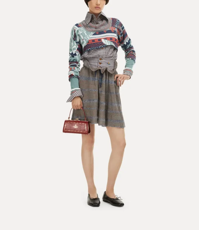 Top corto Broken Fair Isle