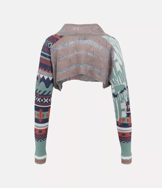 Top corto Broken Fair Isle